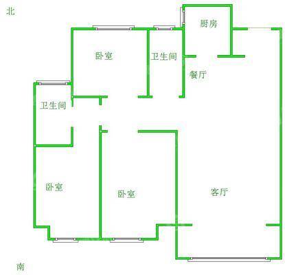 保利花园3室2厅2卫119㎡