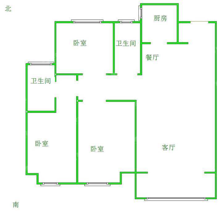 保利花园3室2厅2卫119㎡
