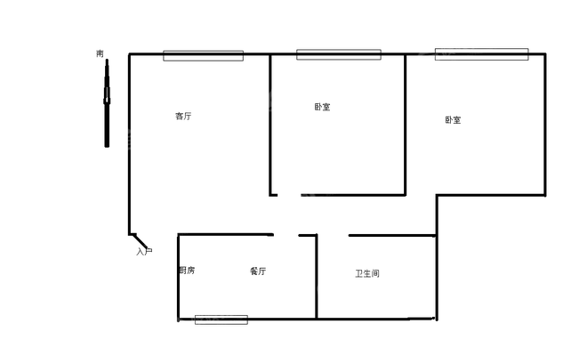 华林园2室2厅1卫107㎡