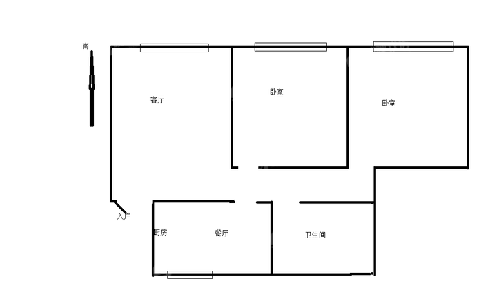 华林园2室2厅1卫107㎡