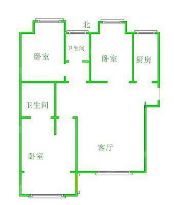 荣盛香堤荣府3室2厅1卫106㎡