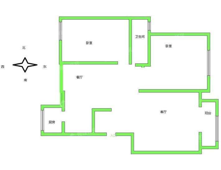 盛泽城市花园2室2厅1卫90㎡