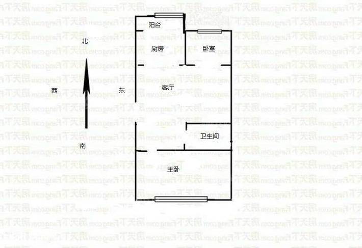 陕西营小区2室1厅1卫59㎡