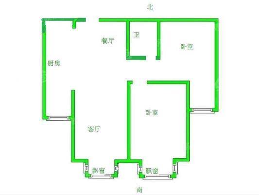 御河新城东区2室2厅1卫91㎡