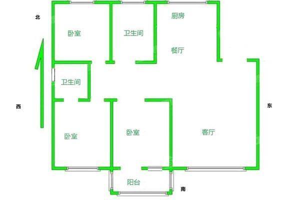 馨泰花园西区3室2厅2卫118㎡