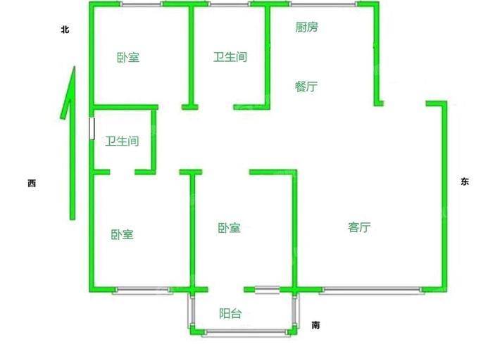 馨泰花园西区3室2厅2卫118㎡