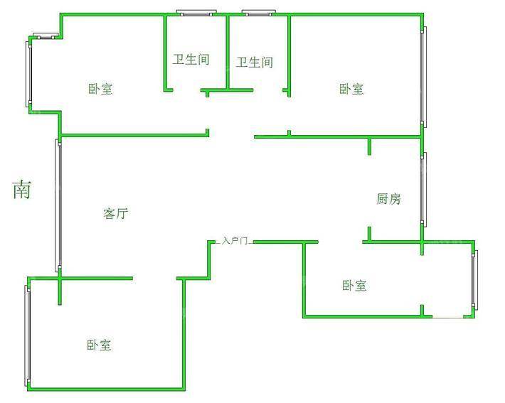 欣园小区3室2厅2卫129㎡