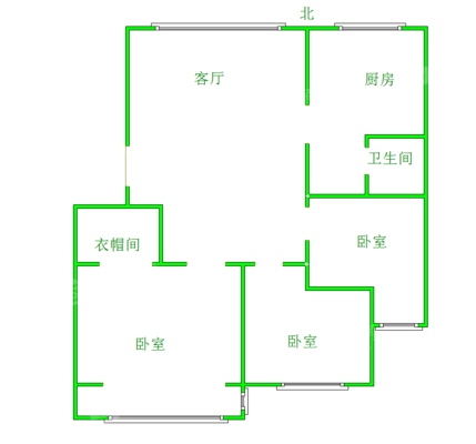 孔雀城A区3室2厅2卫115㎡