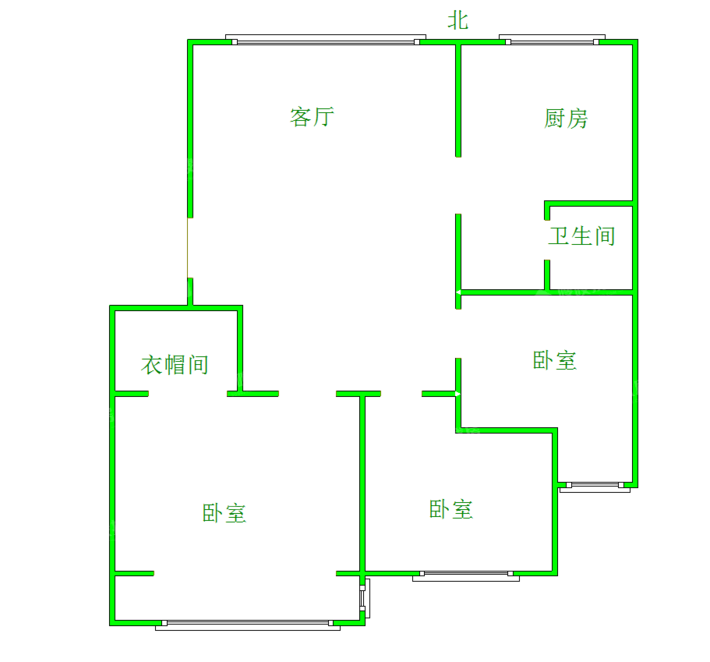 孔雀城A区3室2厅2卫115㎡