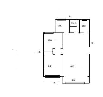 保利花园3室2厅1卫106㎡