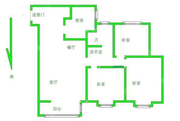 新城悦隽时代3室2厅1卫108㎡