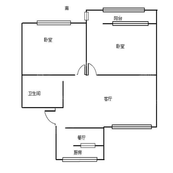 矿机家属楼2室2厅1卫73㎡