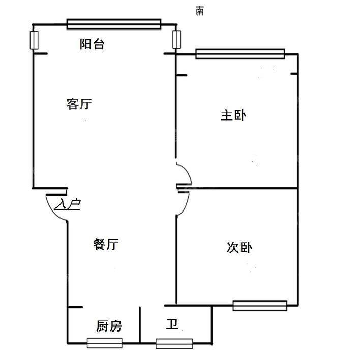 枫林绿洲2室2厅1卫94㎡