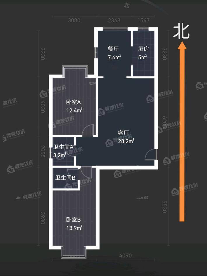 大马庄园2室2厅1卫103㎡