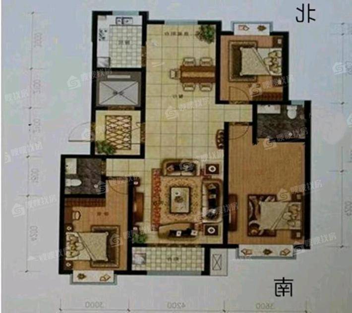 颐和庄园（三期B区）3室2厅1卫137㎡