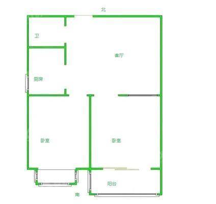 颐和文园东院2室1厅1卫83㎡