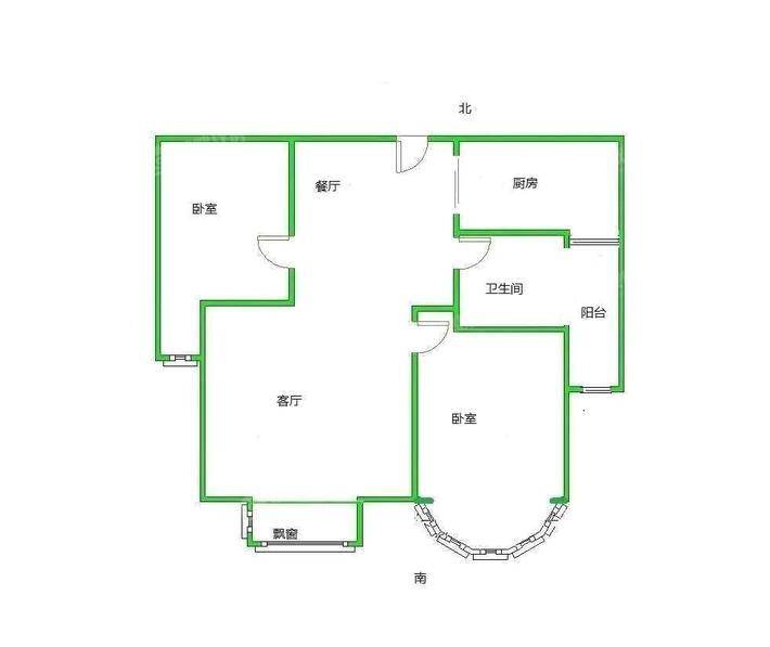 贻成御景国际2室2厅1卫99㎡