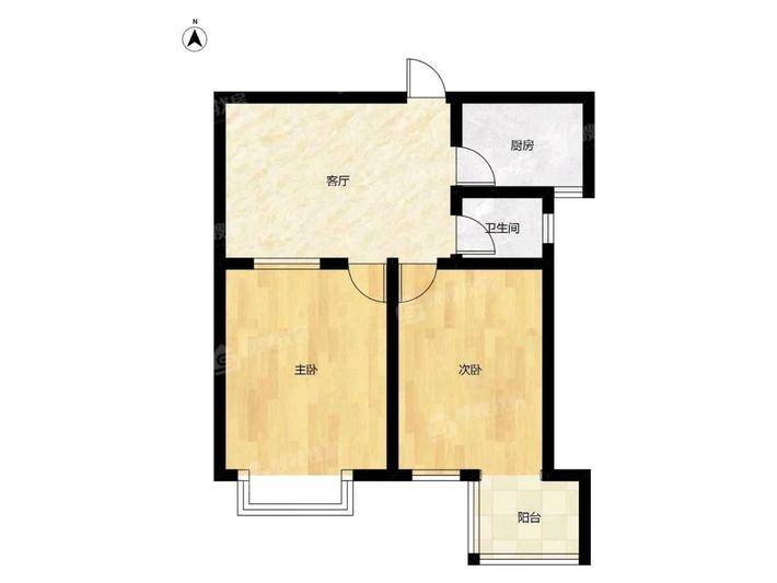 颐和文园西院2室1厅1卫78㎡