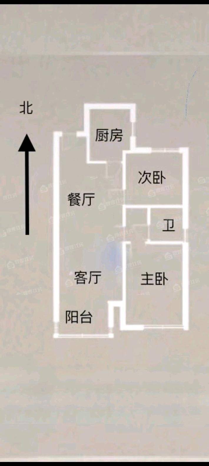 万科新都会2室2厅1卫89㎡