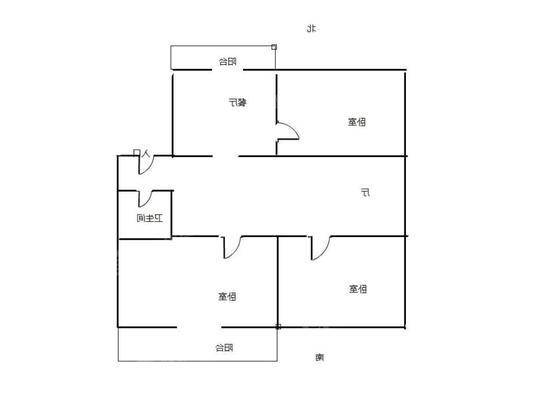 医药局居民小区3室2厅1卫93㎡