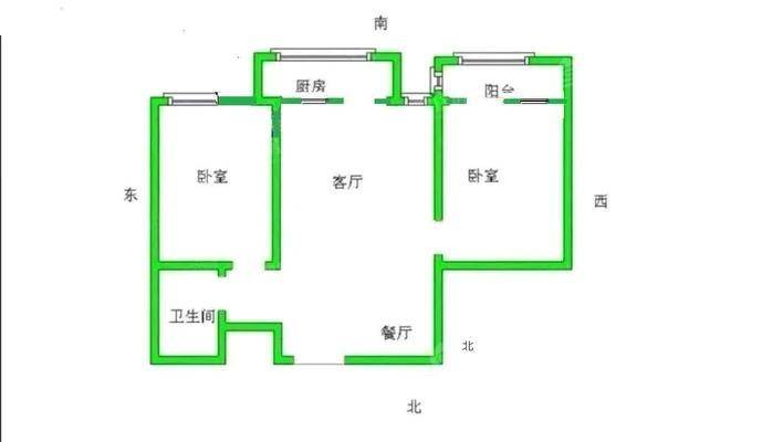 东泰花园2室2厅1卫86㎡