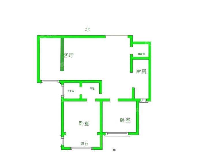 凤凰城（A区）2室2厅1卫90㎡