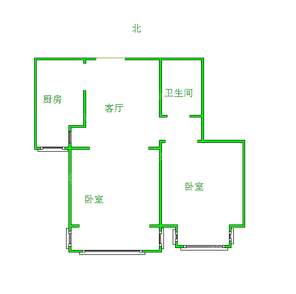 御河新城东区2室1厅1卫69㎡