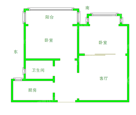颐和文园西院2室0厅0卫80㎡