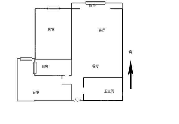 福地华园二期商品房A2室2厅1卫103㎡