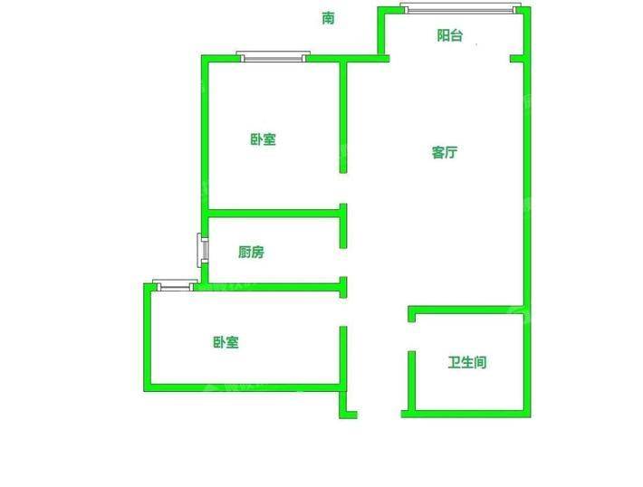 印象青城2室2厅1卫90㎡