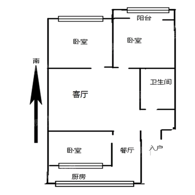 南园中心小区（邮电小区）3室1厅1卫88㎡