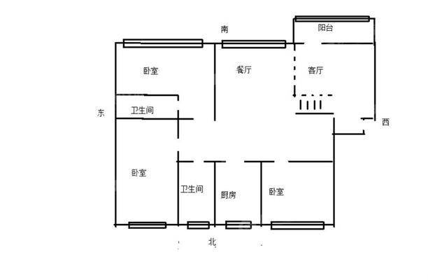 盛泽城市花园3室2厅1卫138㎡