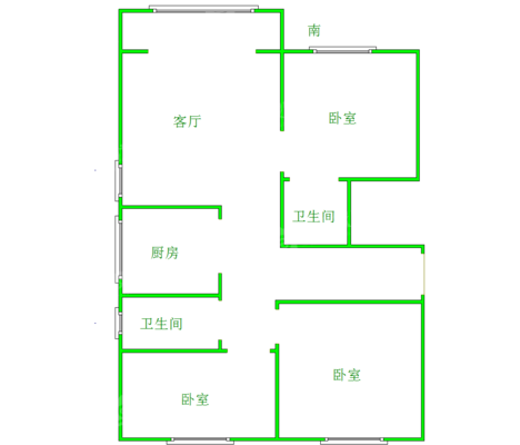 石山新天地3室2厅2卫123㎡