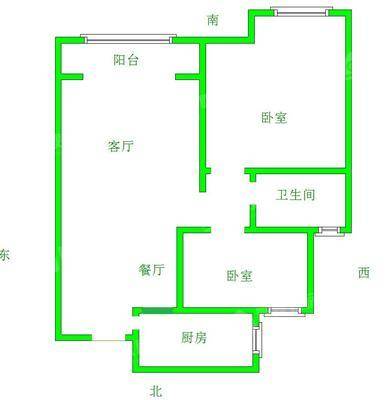 荣盛香堤荣府2室1厅1卫86㎡