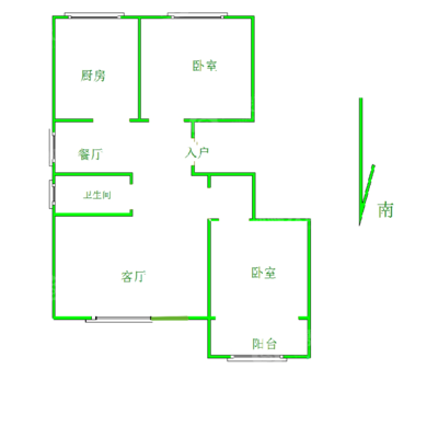 宏宇亚龙湾2室2厅1卫87㎡