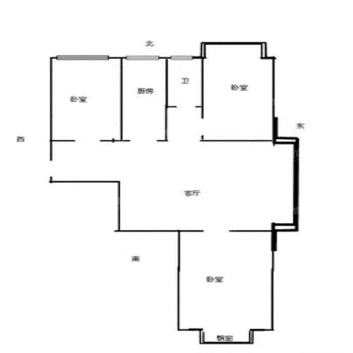 颐和新世界3室2厅1卫117㎡