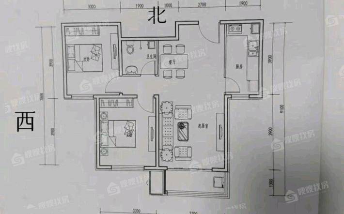 流津时代南区（9）2室2厅1卫91㎡