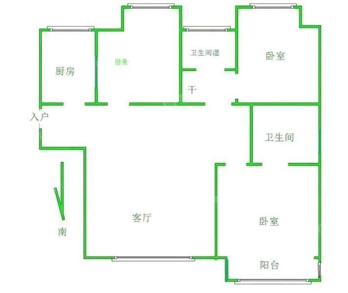 阿尔卡迪亚锦绣天地B区3室2厅1卫95㎡