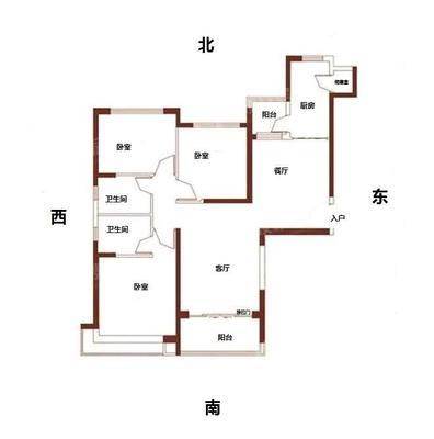 恒大城（商品房）3室2厅2卫146㎡