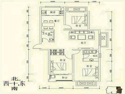 万泰丽景西区3室2厅2卫128㎡