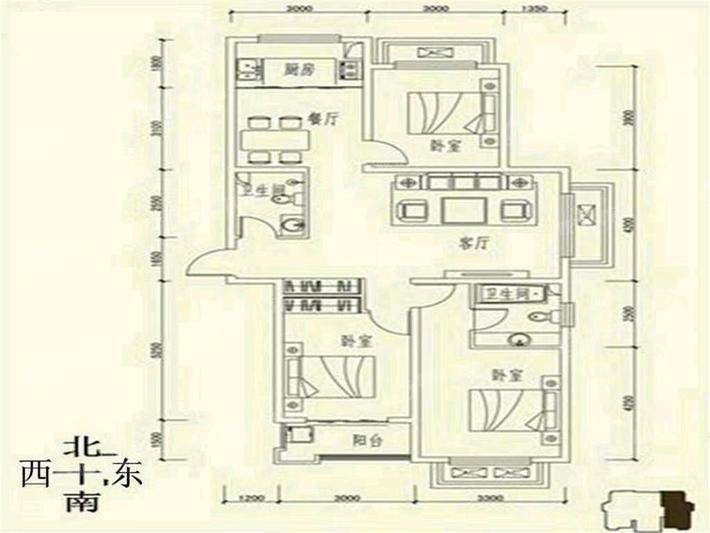 万泰丽景西区3室2厅2卫128㎡