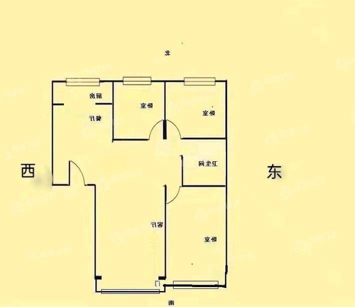 广厦阳光3室2厅1卫112㎡