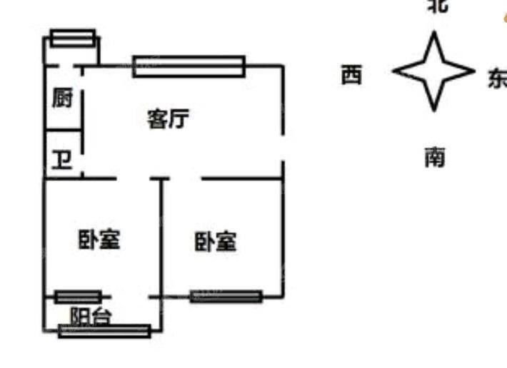 沧南小区（沧南监狱宿舍）2室2厅1卫68㎡