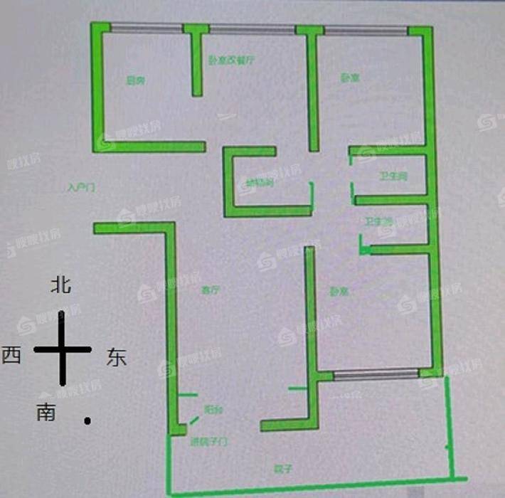 天成郡府西区3室2厅2卫115㎡