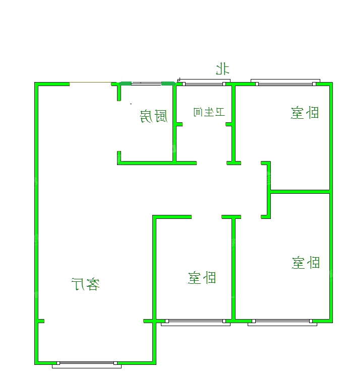 保利拉菲公馆3室2厅1卫115㎡