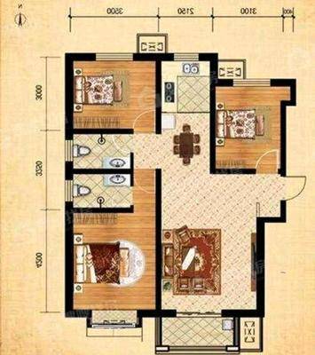 凤凰城（B区）3室2厅2卫119㎡