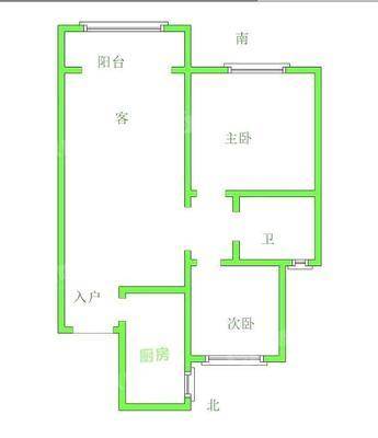 世纪福邸2室2厅1卫90㎡