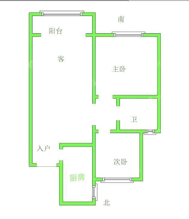 世纪福邸2室2厅1卫90㎡