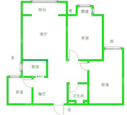 泰合星耀城3室2厅1卫107㎡