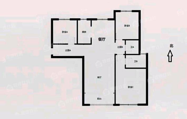 主语城3室2厅1卫124㎡